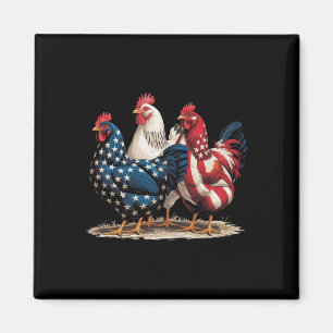 Rolig amerikansk flagghane självständighetsdag 4 j magnet