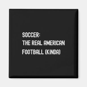 Rolig amerikansk fotbollsfan spelar match skämt magnet
