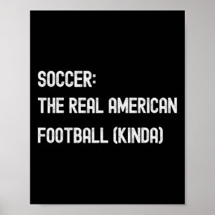 Rolig amerikansk fotbollsfan spelar match skämt poster