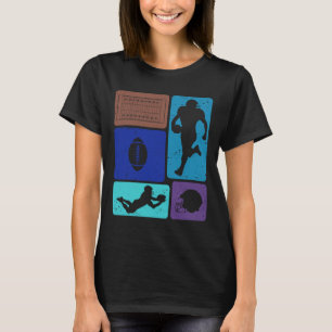 Rolig amerikansk fotbollsspelare fält spel entusia t shirt