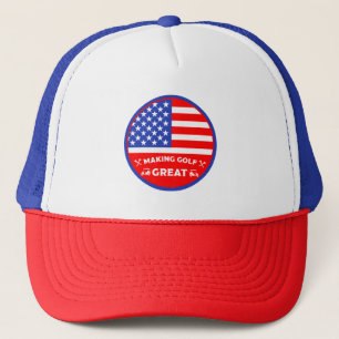 Rolig amerikansk golfspelare keps