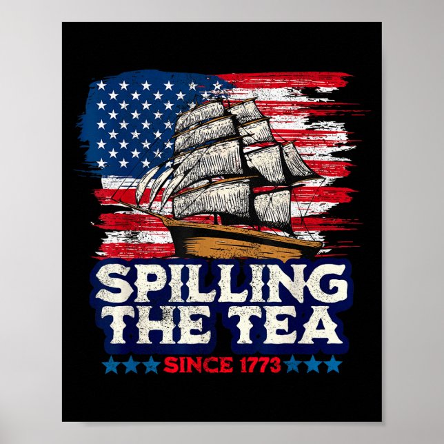 Rolig amerikansk historielärare Boston Säljer Te S Poster (Framsidan)