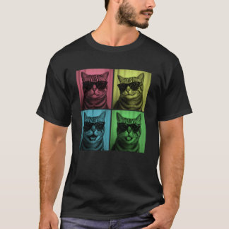 Rolig amerikansk korthårskatt Älskare Söt Pop Art T Shirt