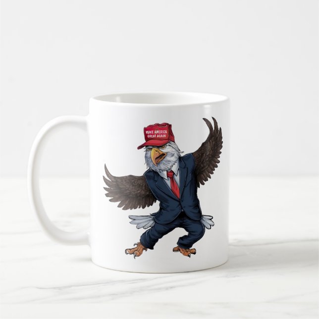 Rolig amerikansk örn  kaffemugg (Vänster)