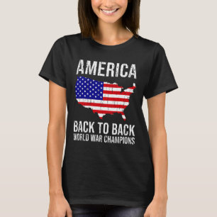 Rolig amerikansk t-shirt med USA-flagga 4:e juli