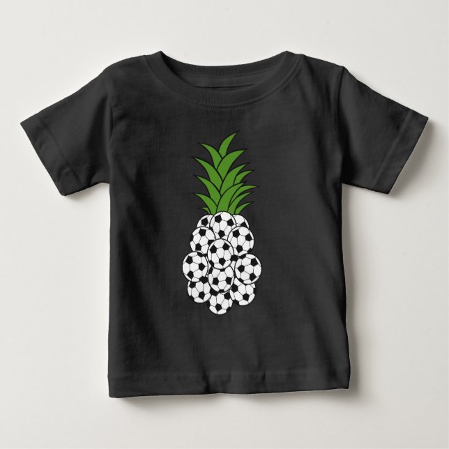 Rolig Ananas Fotboll T Shirt (Framsida)