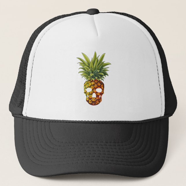 Rolig Ananas Frukt Skalle  Keps (Framsida)
