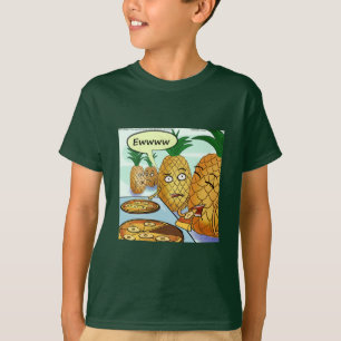 Rolig Ananas Pizza Tecknad T Shirt