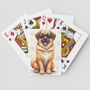 Rolig anatolisk herdehund Kawaii Hund Casinokort