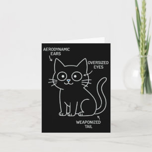Rolig Anatomi Av En Katt Ritning Sarksatisk Ingenj Kort