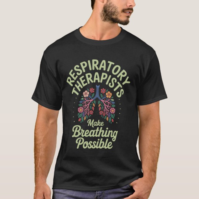 Rolig andningsterapeut RT andningsterapi T Shirt (Framsida)