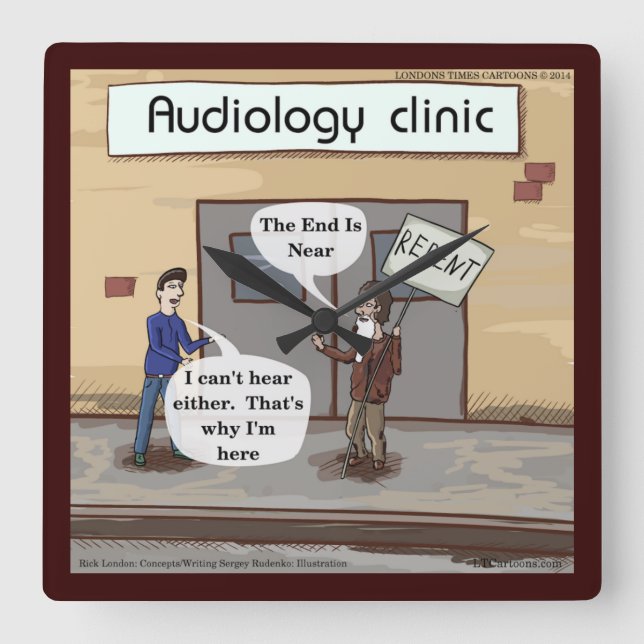 Rolig Ånger Till Audiologi Väggur (Framsida)
