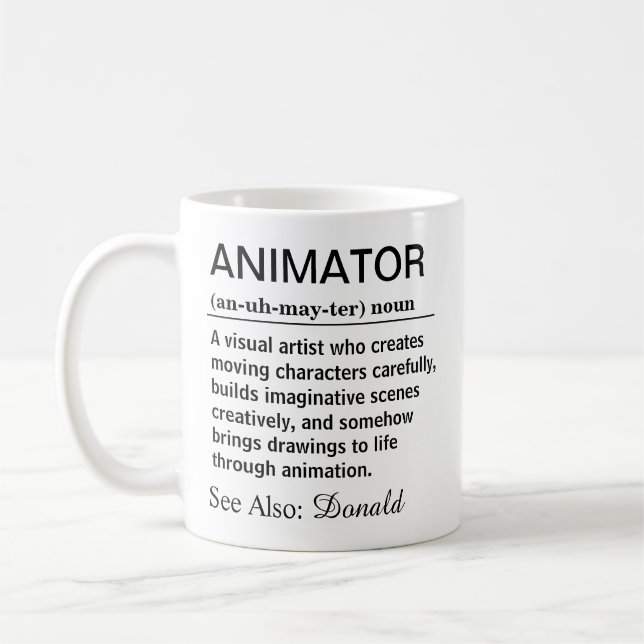Rolig Animator Definition Kaffemugg (Vänster)