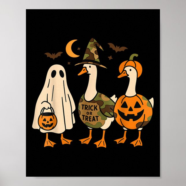 Rolig Anka Anka Boo Halloween Kostym Anka  Poster (Framsidan)