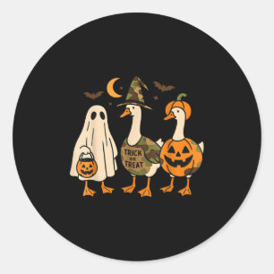 Rolig Anka Anka Boo Halloween Kostym Anka Runt Klistermärke