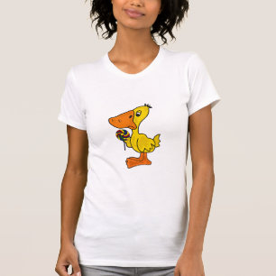 Rolig anka för annons med en klubbaT-tröja T-shirt