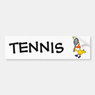 Rolig anka för BR som leker tennis Bildekal