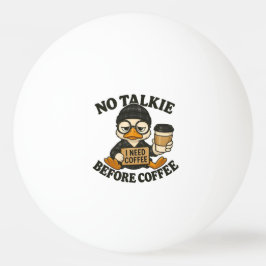 Rolig Anka Inget Snack Före Kaffe Söt Kaffe Kärlek Pingisboll