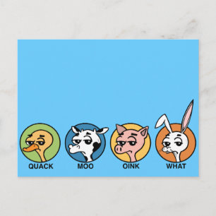 ROlig ANKA KO GRIS OCH KANIN POSTKORT Vykort