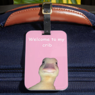 Rolig anka-meme – “Välkommen till min stuga” Söt d Bagagebricka