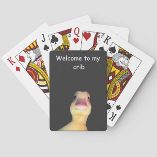 Rolig anka Meme – “Välkommen till min stuga” Söt d Casinokort