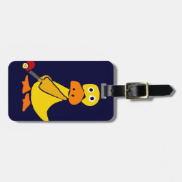 Rolig anka som leker Golfurinnevånarekonst Bagagebricka