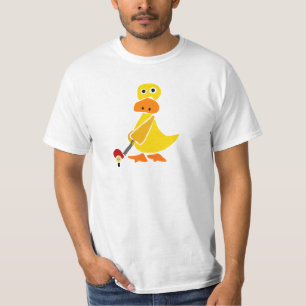 Rolig anka som leker Golfurinnevånarekonst T-shirt