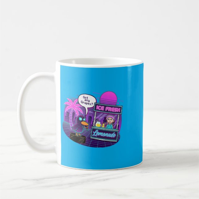 Rolig anka vid lemonadstånd och frågar Gs Kaffemugg (Vänster)