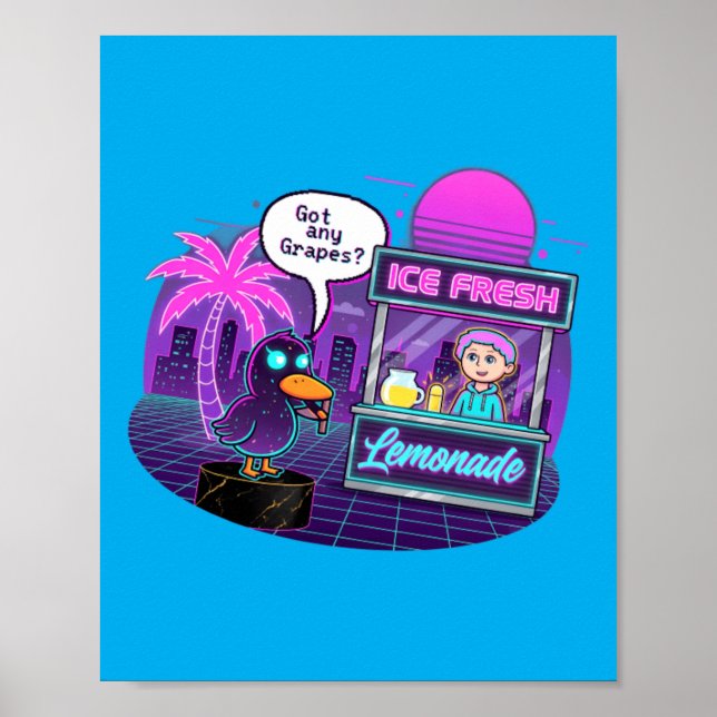 Rolig anka vid lemonadstånd och frågar Gs Poster (Framsidan)