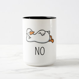 Rolig ankmugg | "Nej" Söt bebis anka kaffemugg