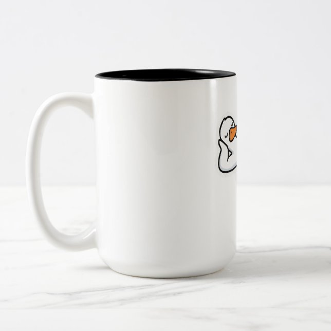 Rolig ankmugg | "Nej" Söt bebis anka kaffemugg (Vänster)