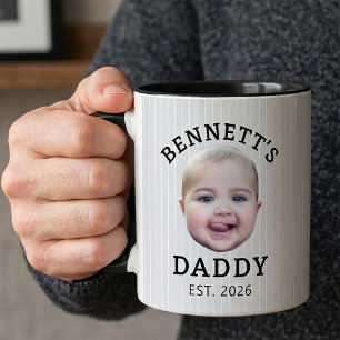 Rolig anpassad babyansikte Pappa Foto Mugg