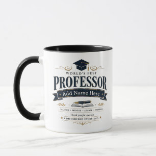 Rolig anpassad bästa professor present kopp