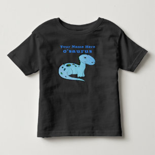 Rolig anpassad blå dinosaurie med barnets namn t shirt