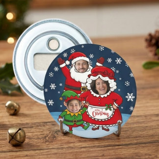 Rolig anpassad familje jul av 3 flasköppnare