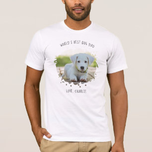 Rolig Anpassad Husdjursfoto Stänk Bästa Pappan til T Shirt