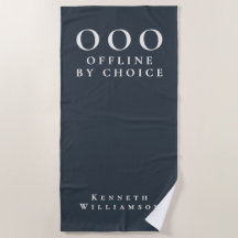 Rolig anpassad marinblå vit OOO minimalistisk herr