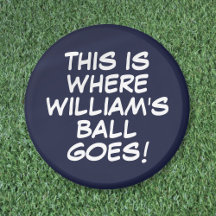 Rolig anpassad meddelande Navy Blue Golf Boll Mark