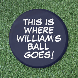 Rolig anpassad meddelande Navy Blue Golf Boll Mark Magnet