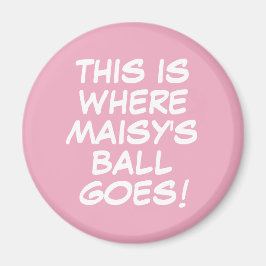 Rolig anpassad meddelande rosa golfbollmarkör magnet