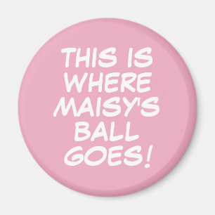 Rolig anpassad meddelande rosa golfbollmarkör magnet