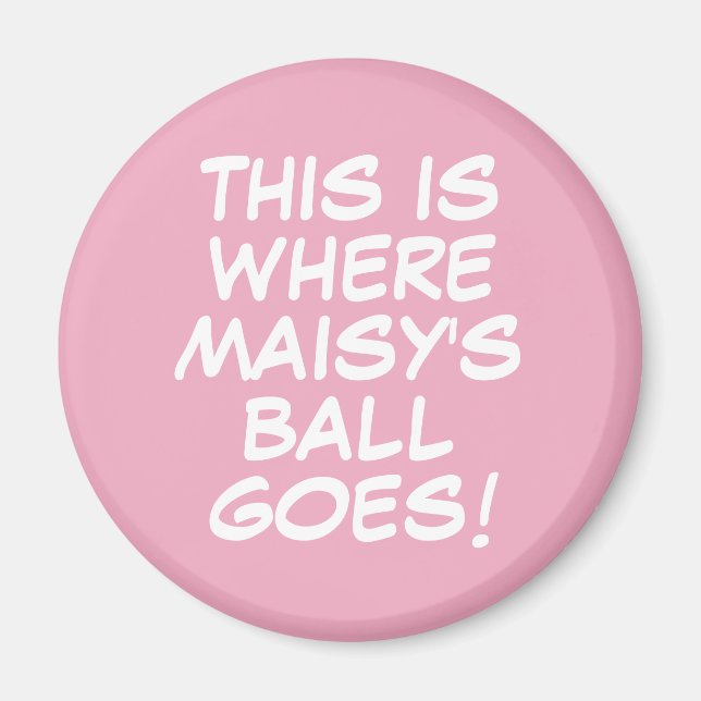 Rolig anpassad meddelande rosa golfbollmarkör magnet (Framsidan)