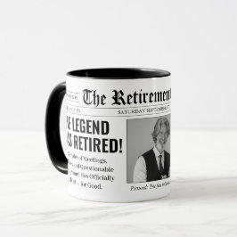 Rolig Anpassad Pensionstidning Foto Mugg