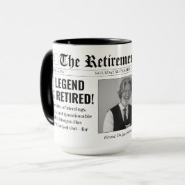 Rolig Anpassad Pensionstidning Foto Mugg