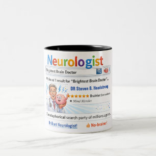Rolig anpassad present Bästa neurolog Två-Tonad Mugg