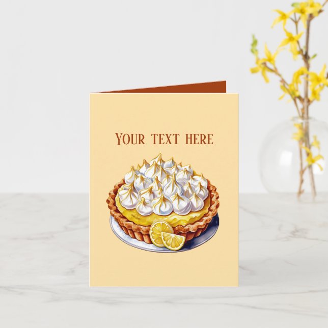 Rolig anpassningsbar lemon pie kort (Gul blomma)