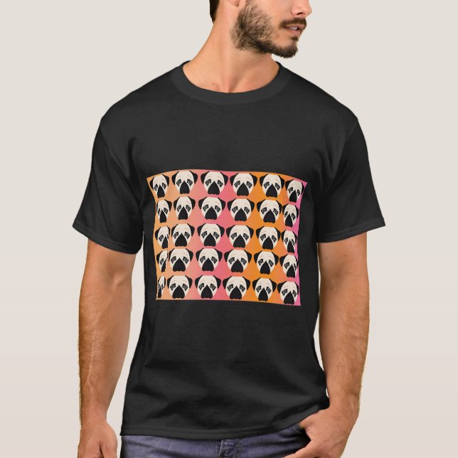 Rolig ansiktsmask för pug-älskare  t shirt (Framsida)