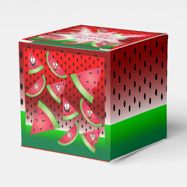 Rolig Ansiktsvattenmelon Barnkalas Presentaskar (Framsidan Sidan)