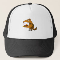 Rolig Anteater som äter Pizzatecknaden