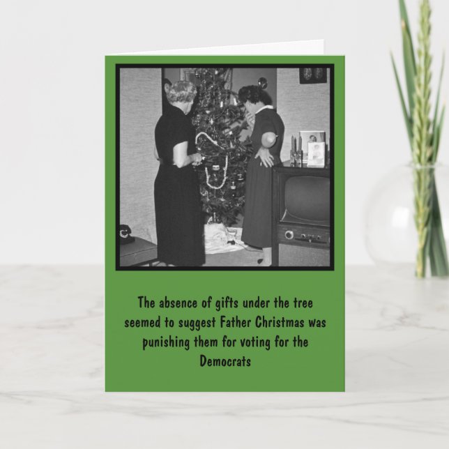 Rolig anti demokratjul helgkort (Framsida)